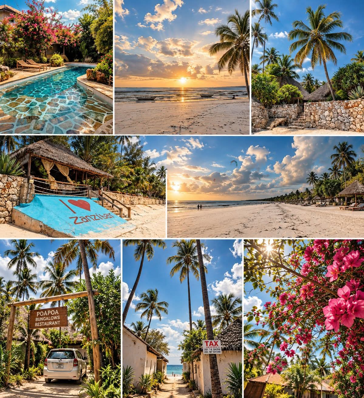 Zanzibar — oceán, palmy a tropická zahrada