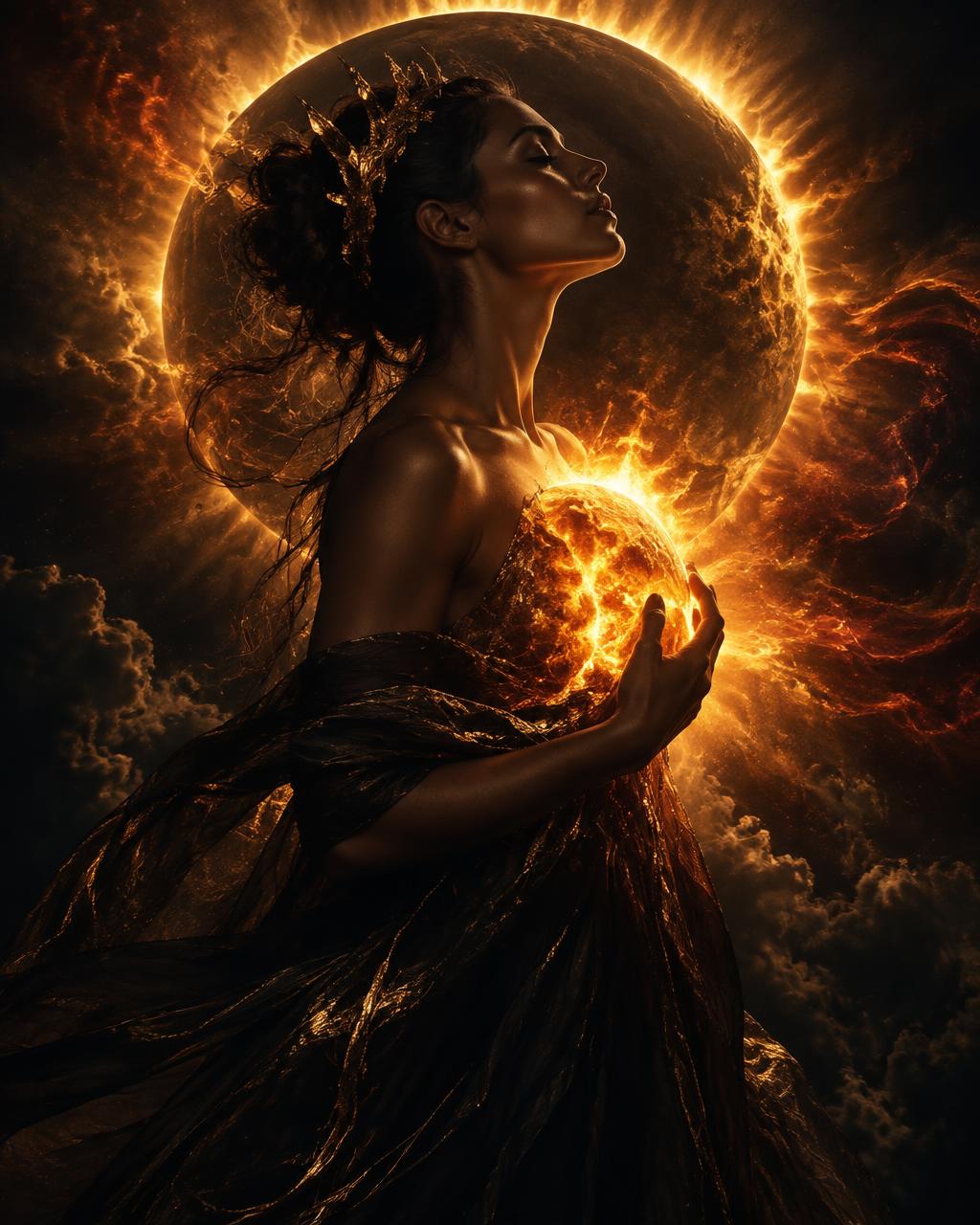 Symbolic artwork for The Woman Who Ate The Sun